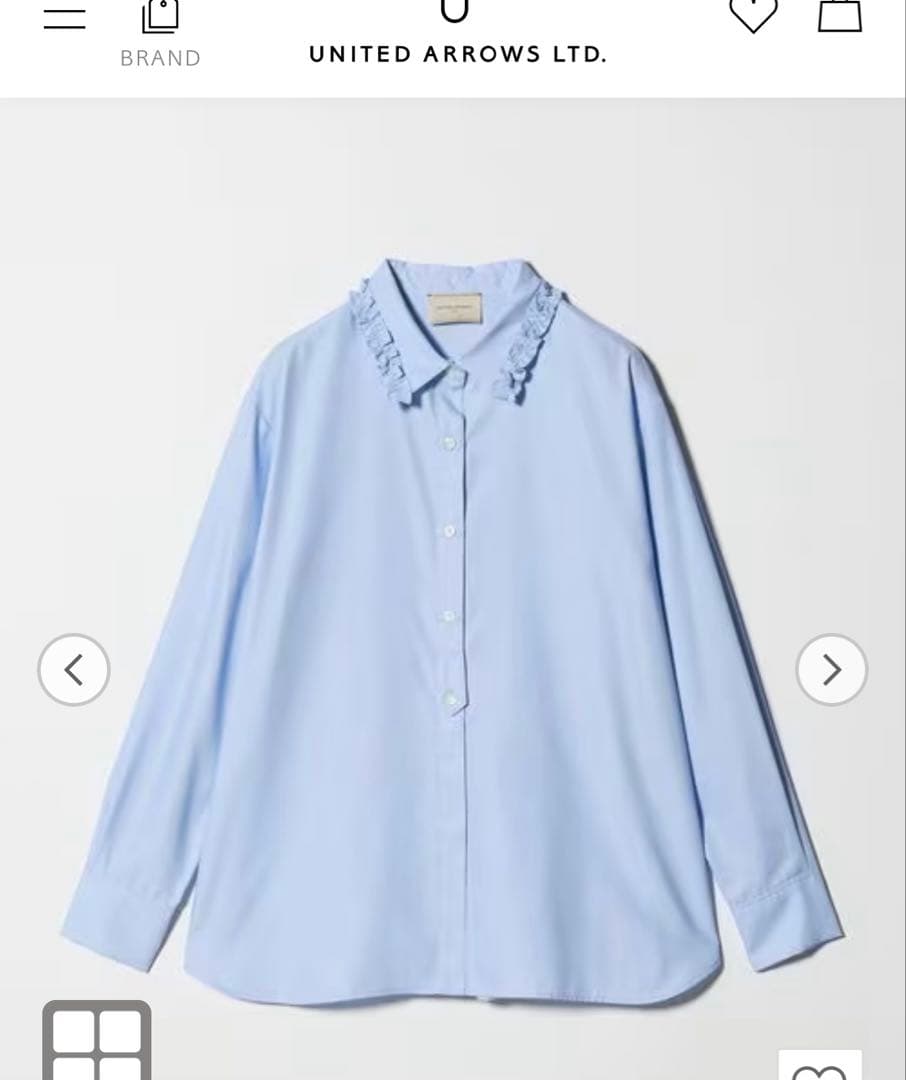 UNITED ARROWS ミニフリルシャツ