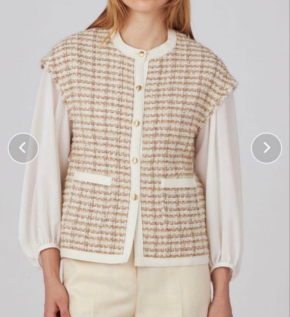 tomorrowland Ballsey ファンシーツィードニットジレ