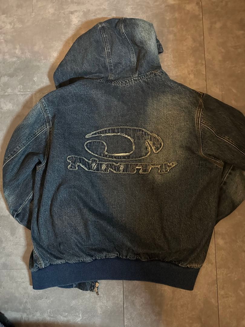 【9090】Heisei Logmo Denim Zip Hoodie