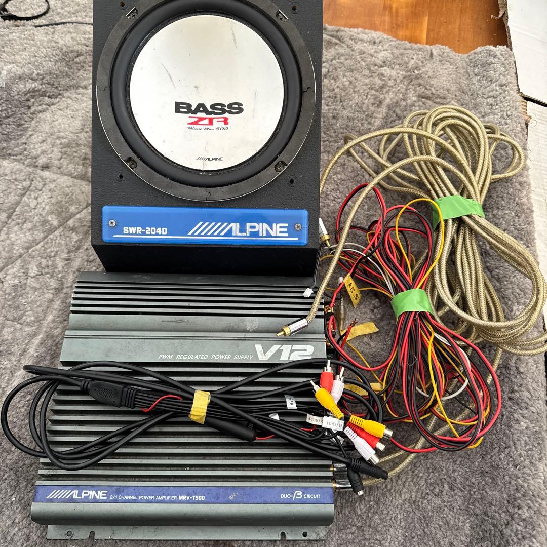 アルパイン　サブウーファー&アンプセット　SWR-204D & MRV-T500