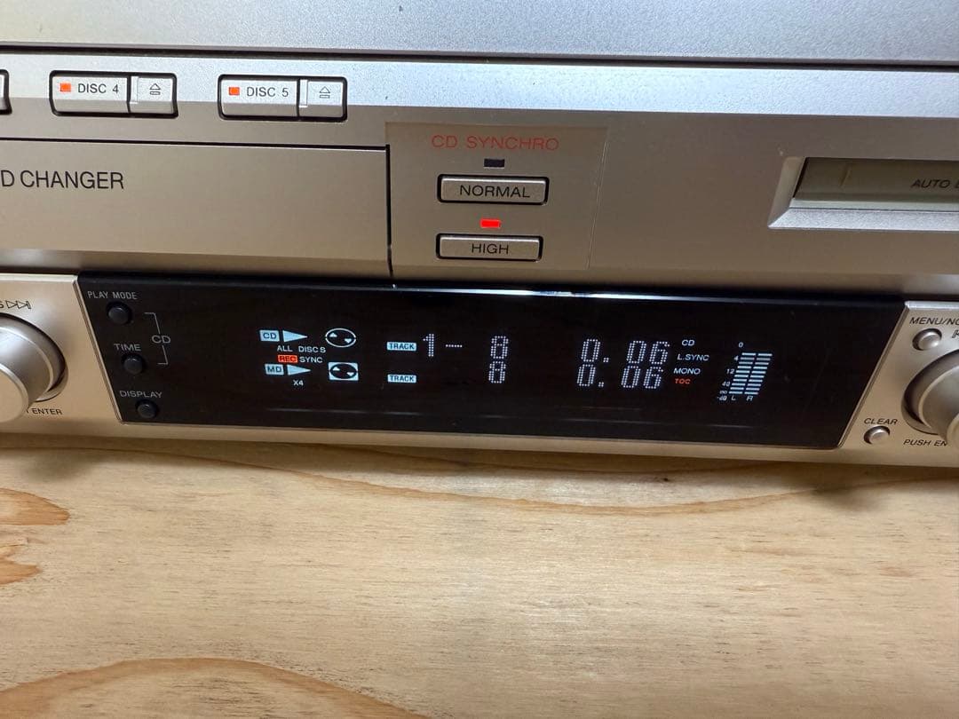 【メンテナンス済】ソニー SONY MD&CDチェンジャー MXD-D5C