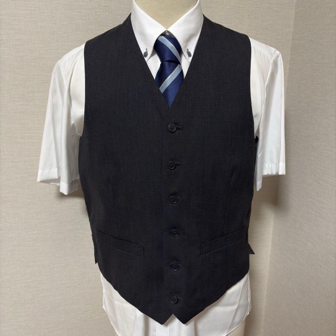 abx セットアップ スーツ スリーピース チェック グレー 上下 XL 大きい