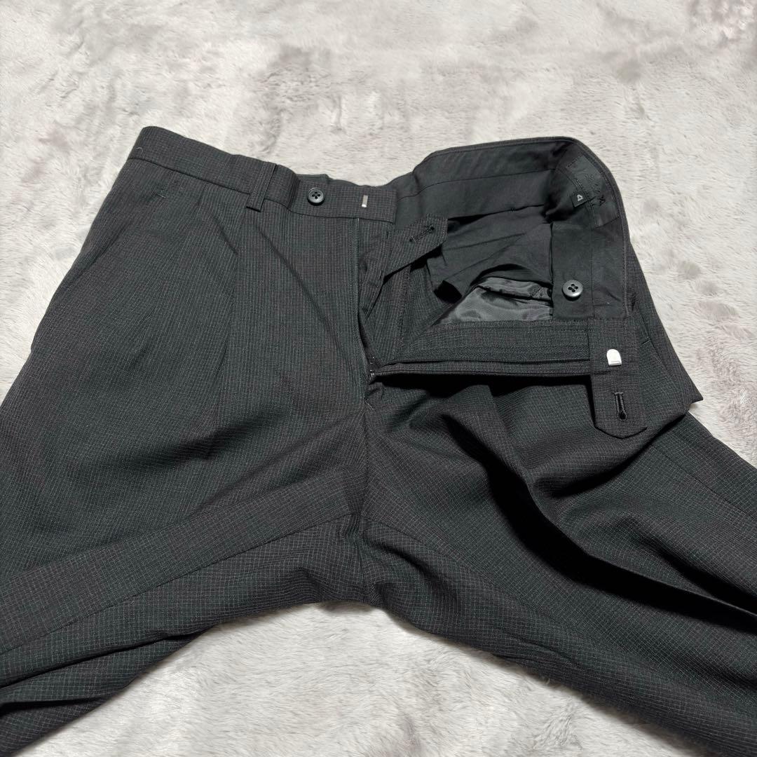 abx セットアップ スーツ スリーピース チェック グレー 上下 XL 大きい