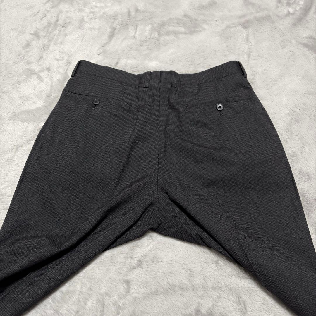 abx セットアップ スーツ スリーピース チェック グレー 上下 XL 大きい