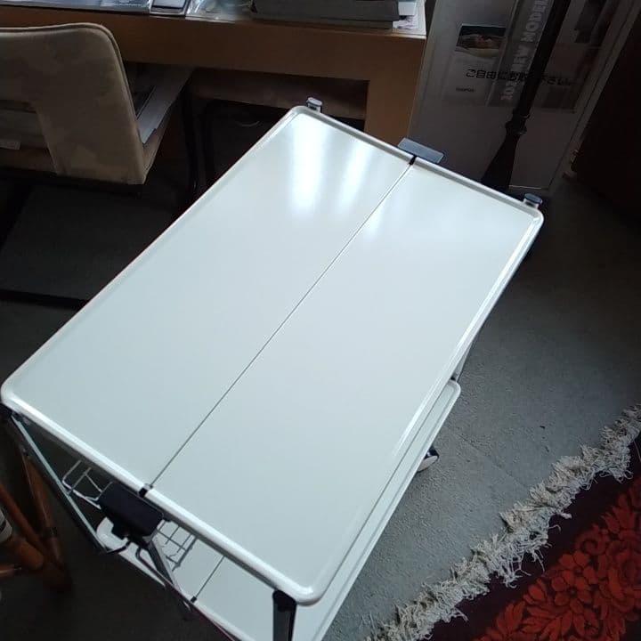 ホワイト キッチンワゴン キャスター付き ホールディングトローリー　ダルトン風