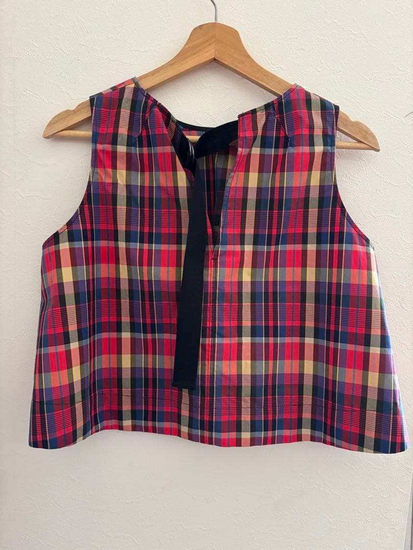 ユナイテッドアローズ　チェック柄　フレアノースリーブ