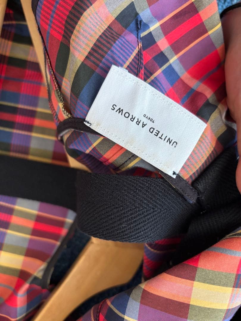 ユナイテッドアローズ　チェック柄　フレアノースリーブ