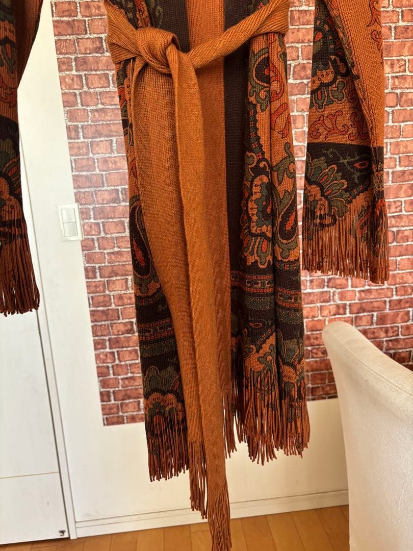 エトロ♡ウール　ニットカーディガン ペイズリー柄　38