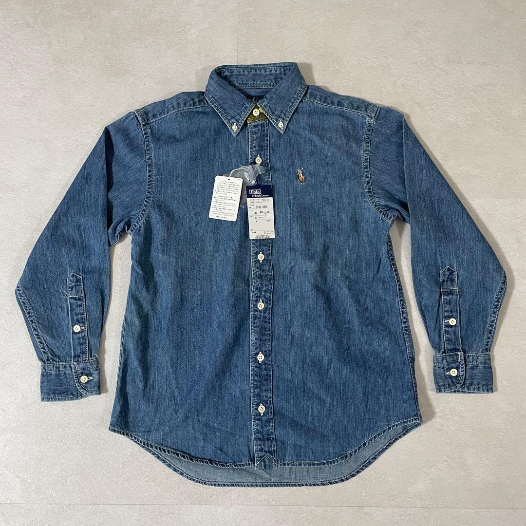 【新品未使用タグ付】90s POLO RALPH LAUREN 長袖 デニム