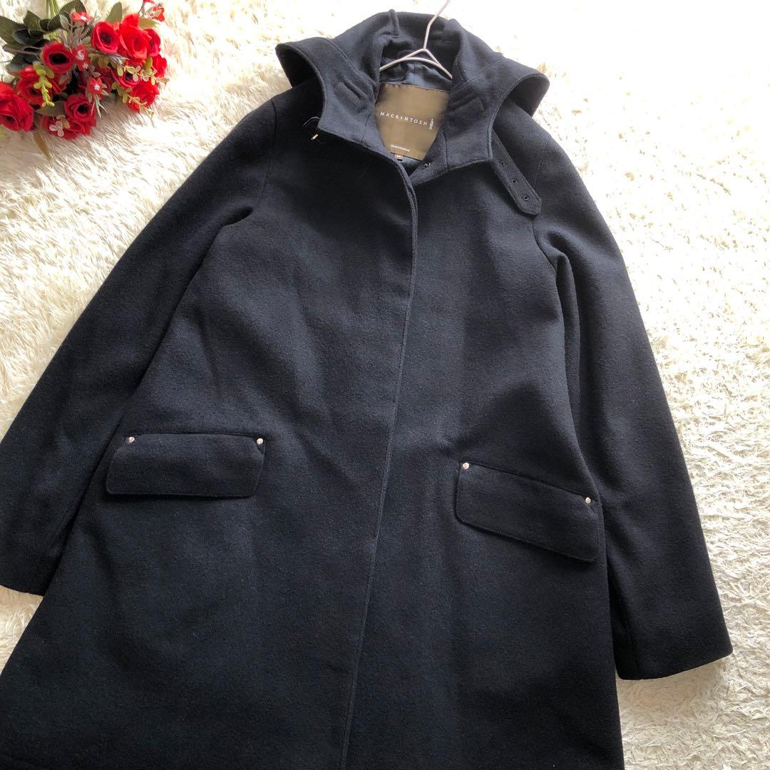 MACKINTOSH♪マッキントッシュ♪ウールコート　フード　スコットランド製