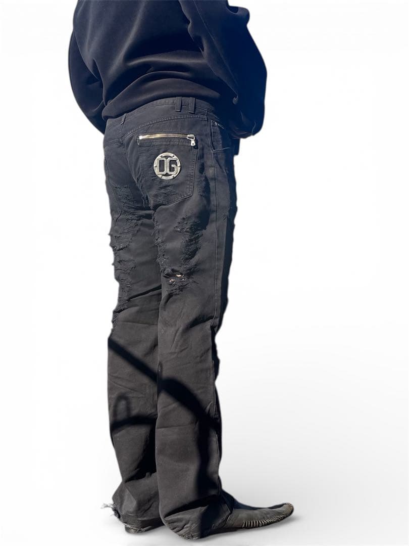 希少　ドルガバ　D&G クラッシュデニム　ダメージ　ロゴ　54 y2k