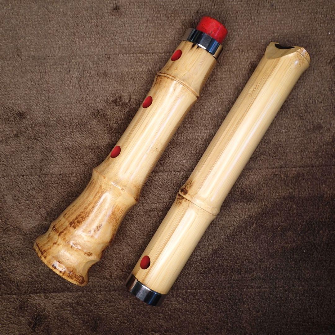 尺八 高級合竹曲管 蝴蝶 一尺五寸管(F管)