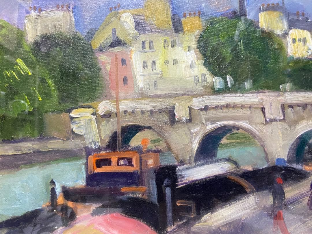 直木昭　油彩　絵画　F8号　ポンヌフ　インテリア　美術品