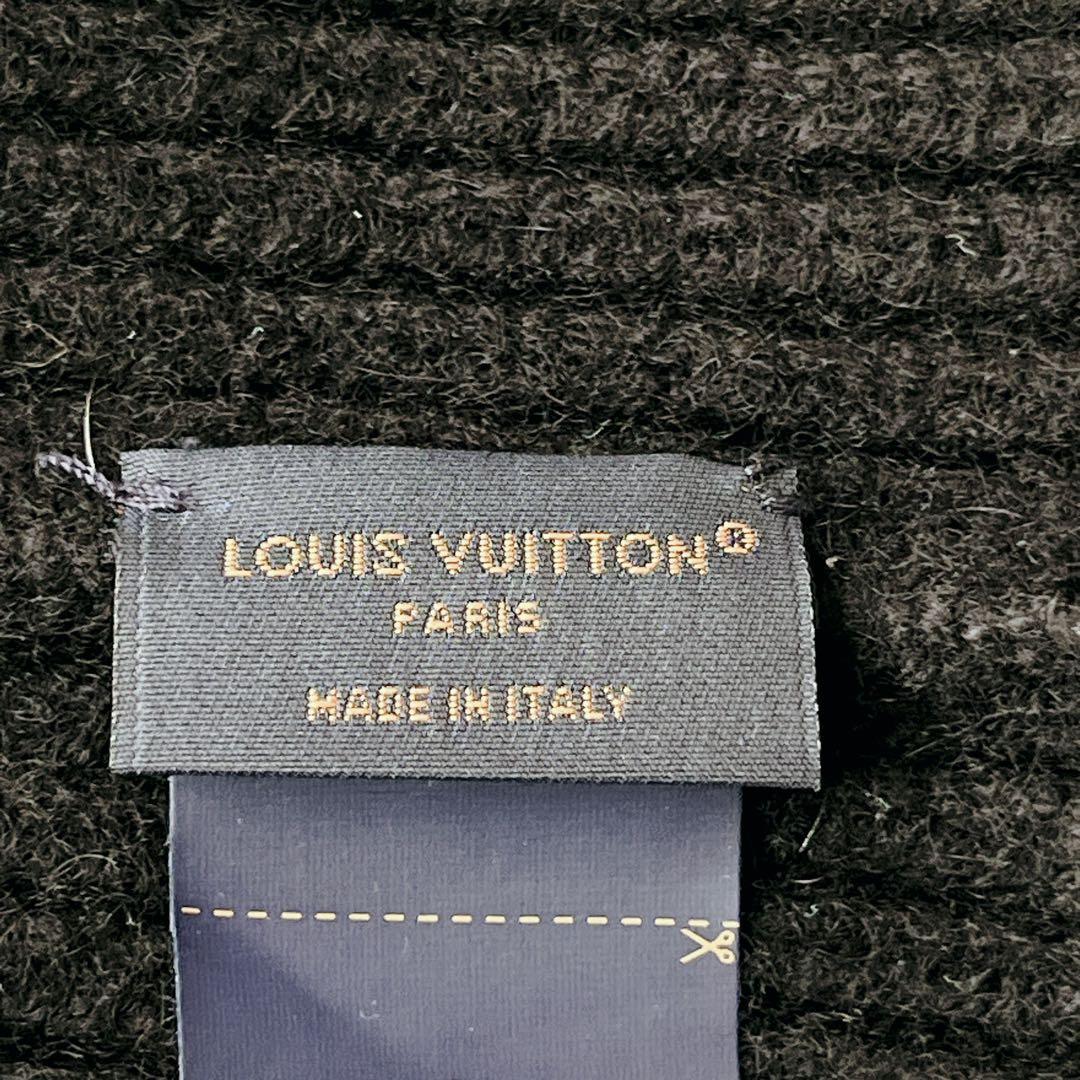 【美品】LV　ルイヴィトン　ビーニー　LVスパーク　カシミア100　ニット帽　黒