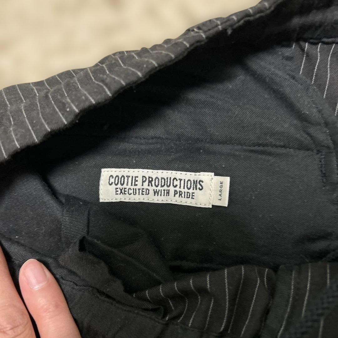 COOTIE PRODUCTIONS ストライプスラックス Lサイズ