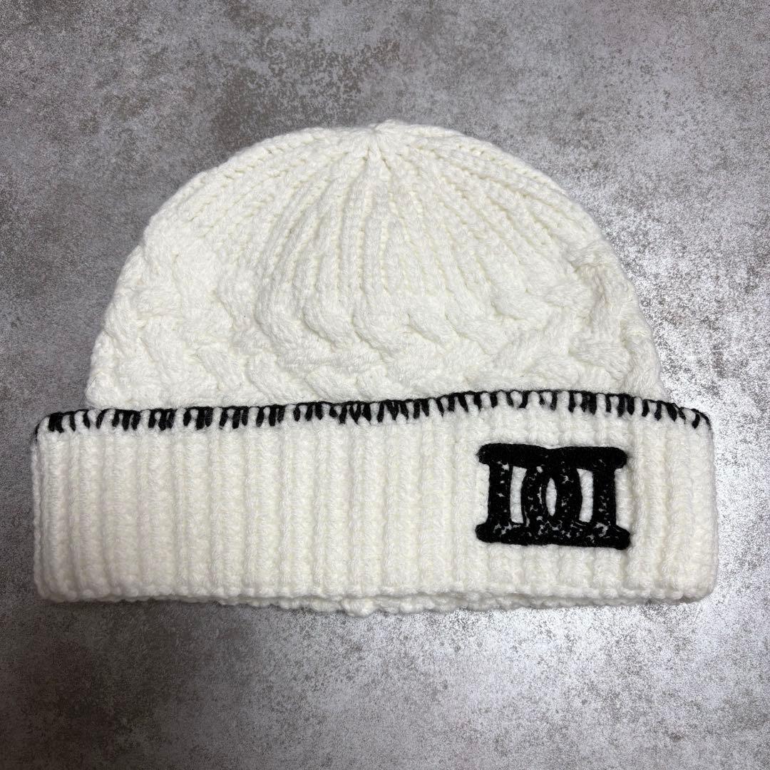 DDロゴバスケットニットビーニー ホワイト