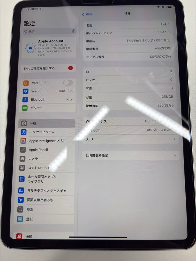 iPad Pro 11 第4世代 256GB Apple Pencil付き