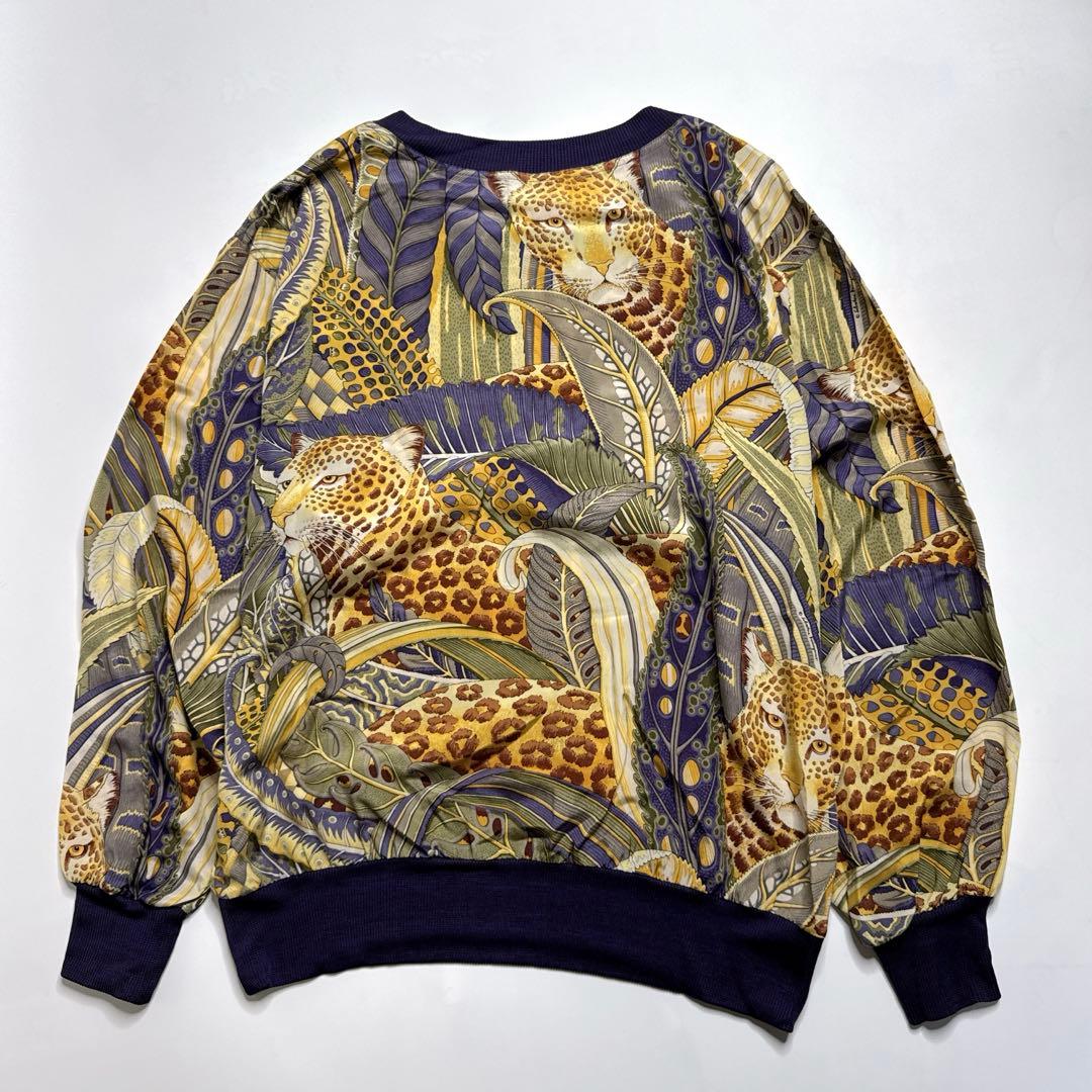 【美品】サルバトーレフェラガモ　シルクブラウス　カットソー　アニマル柄