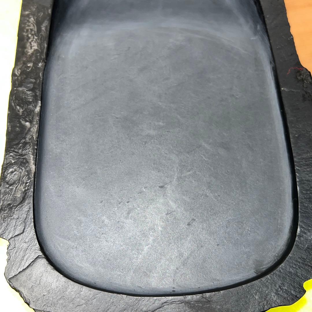 ⭕️雨畑硯　山下硯　芳石　山下三喜夫　栄寿堂製　甲州銘石　四六寸大　共蓋付硯