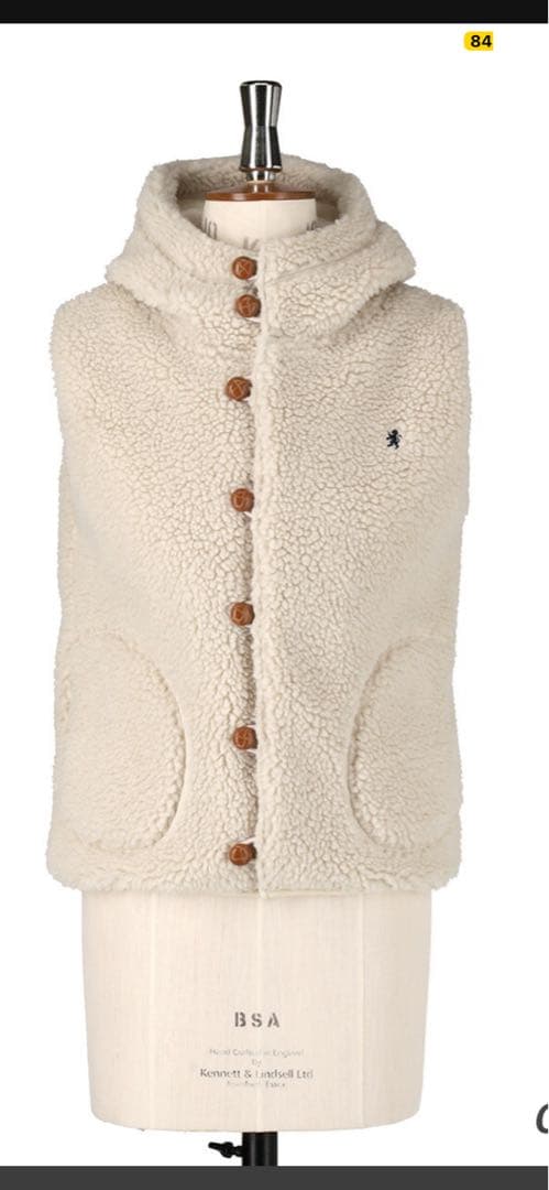 K*K様 Gymplehx フード付きボアベスト ホワイト