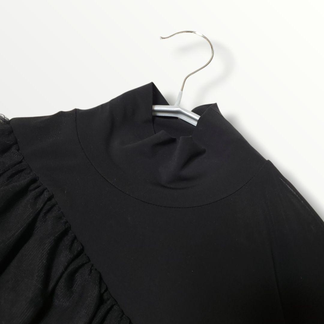 美品 ジョンローレンスサリバン トップス チュール フリル 黒