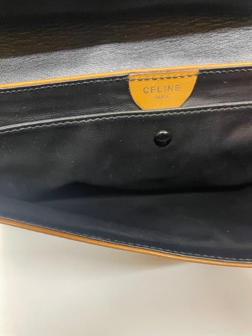 セリーヌ CELINE サルキー 馬車金具 レザー クラッチバッグ ヴィンテージ