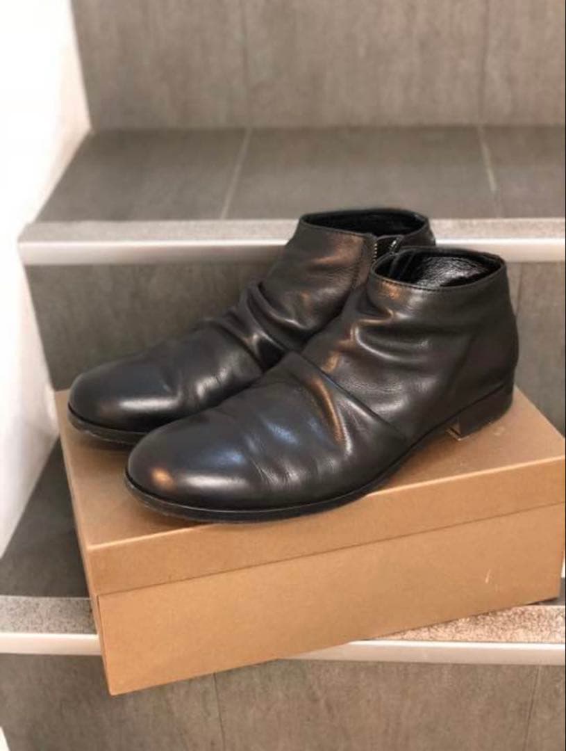 Padrone ショートサイドジップブーツ 黒 42 美品