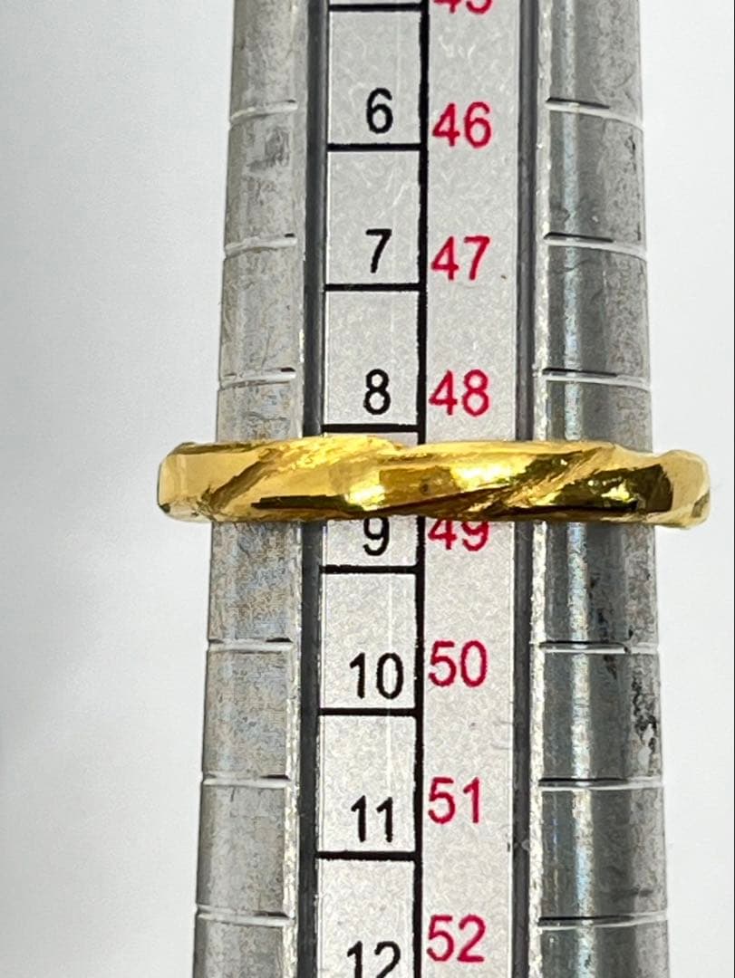 ミーさんK24スパイラルデザインリング4.39gリング刻印ありハンドメイド