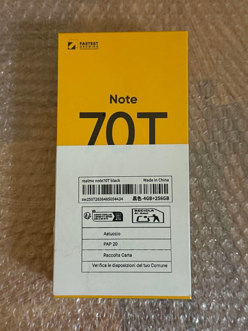 realme Note 70T ブラック 4GB/256GB