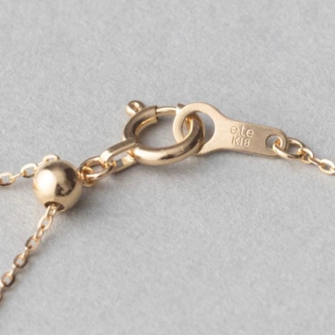 ete K18YG ミラーカットチェーン ネックレス 美品