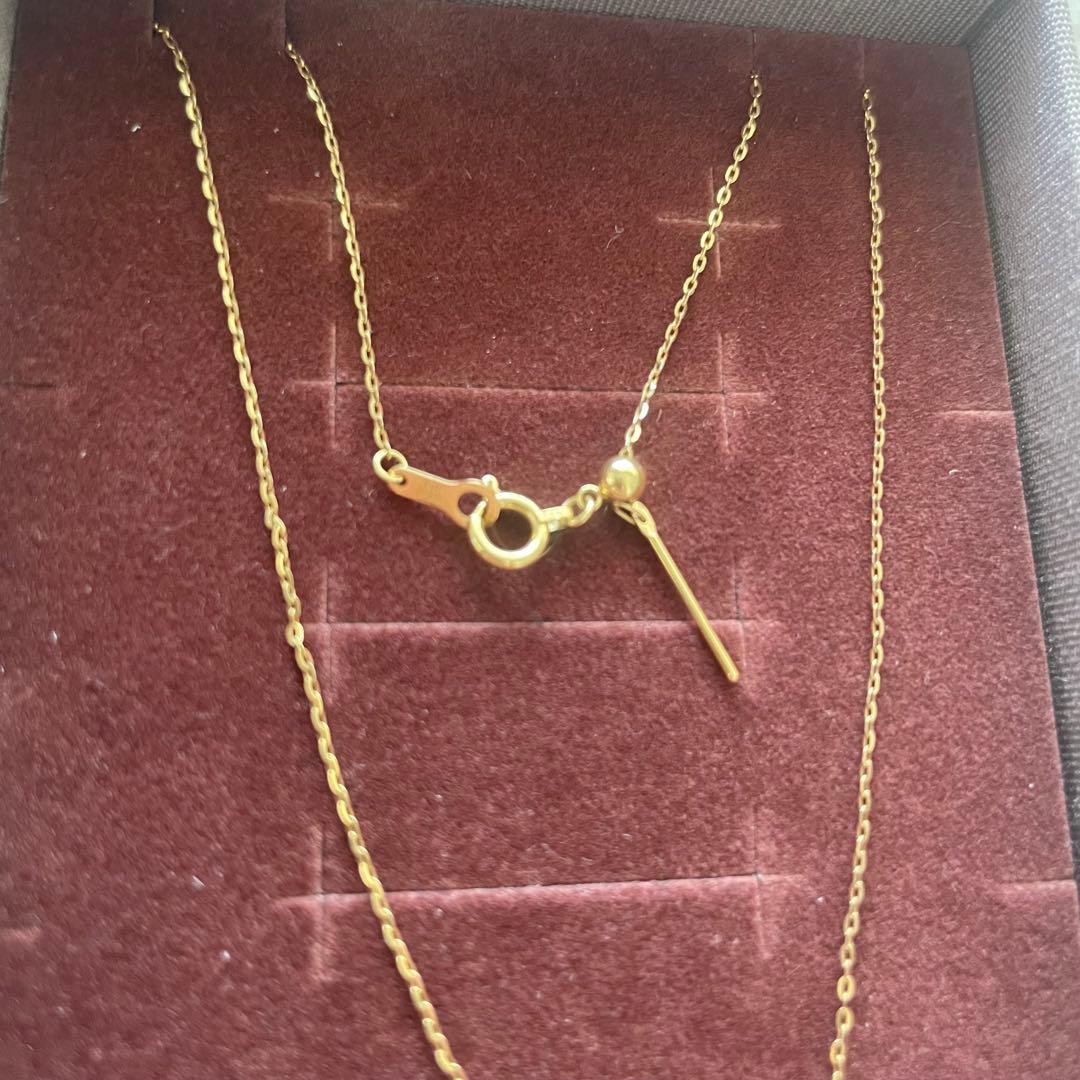 ete K18YG ミラーカットチェーン ネックレス 美品