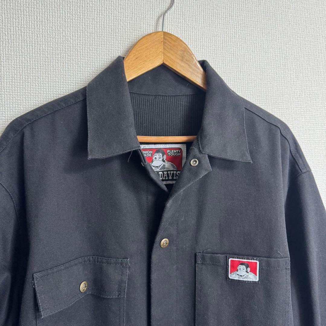 おちゅん様BEN DAVIS 　ブラック カバーオール　 XL 　ベンディビス
