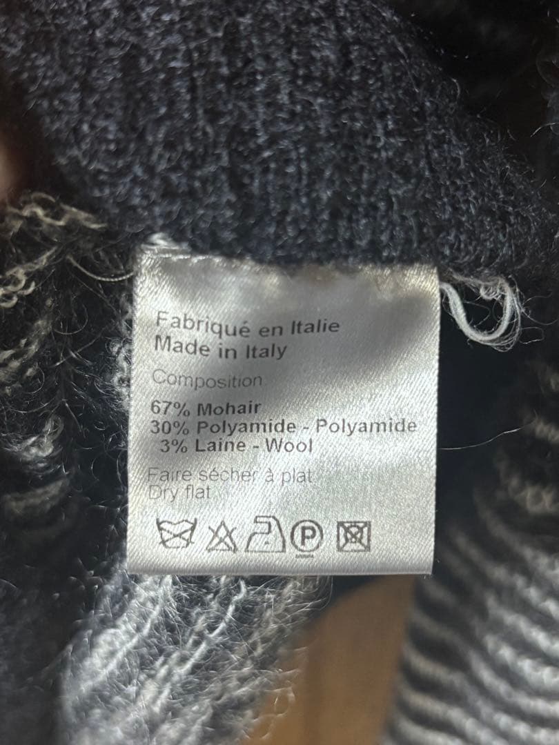 DIOR HOMME 07aw エディ期 ボーダーモヘアニット 25aw