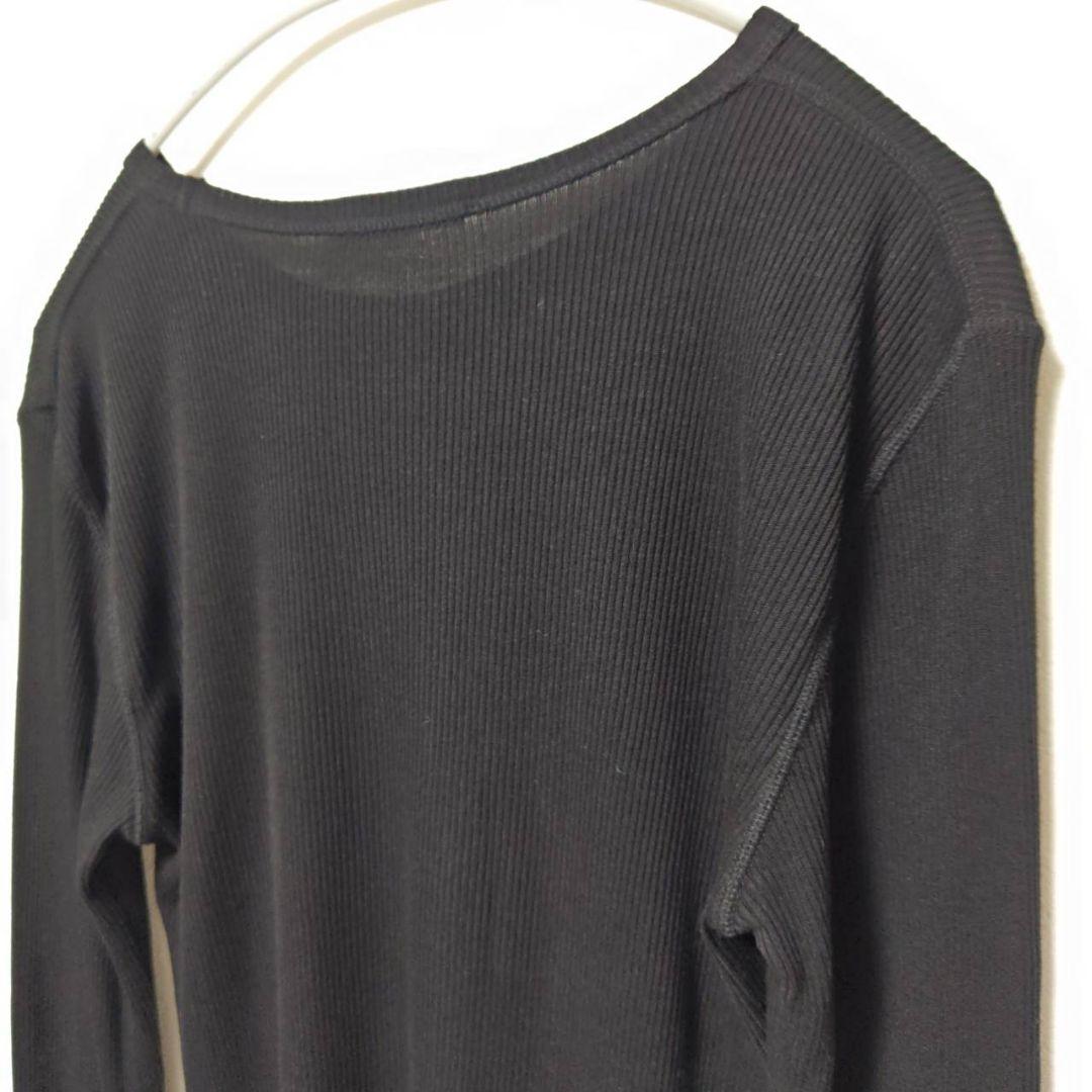 エブリデイ アイ ライク カシミア混 テレコ ロングスリーブプルオーバー F 黒