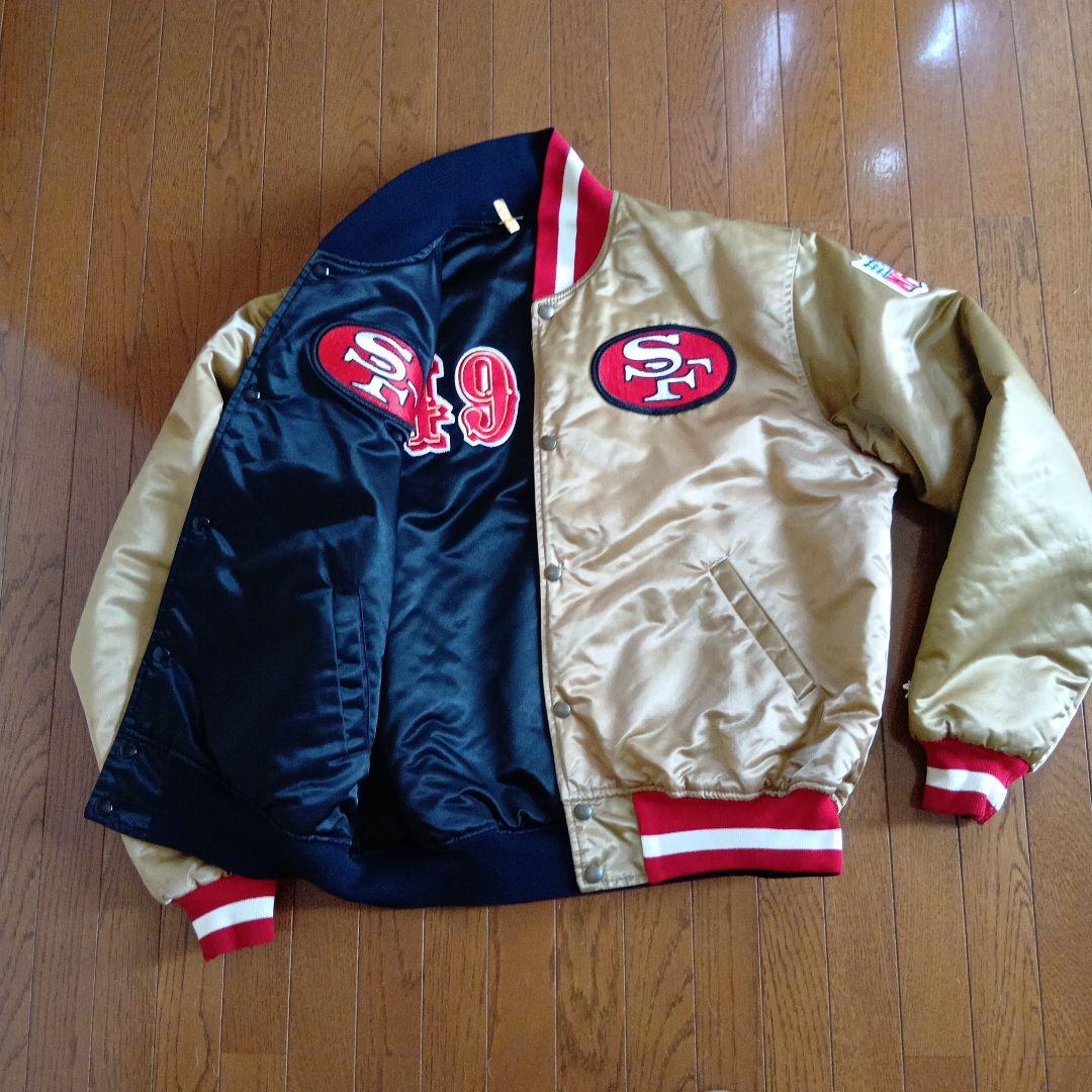 NFL 49ers　90sリバーシブル スタジャン　スターター製　Lサイズ