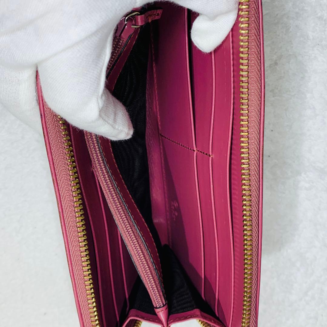 ⭐️GUCCI　グッチ　L字長財布 レザー ピンク 332747 525040