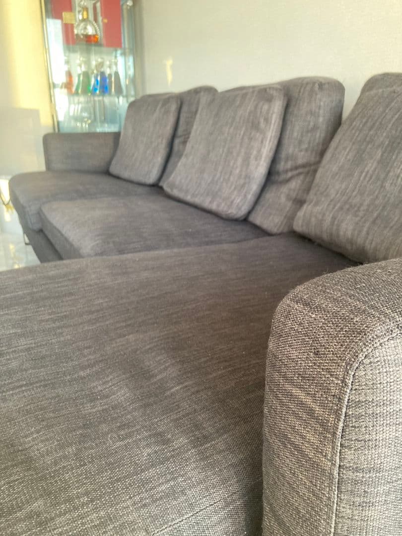 セット売り②【大特価】Armonia ダークグレー L字型ソファ カウチソファ