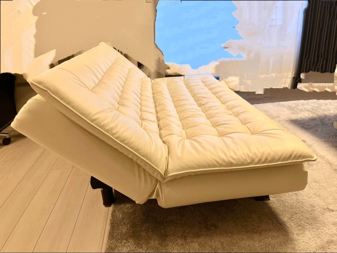 【FLORA】ニトリ ソファベッド　Nシールド　ホワイト