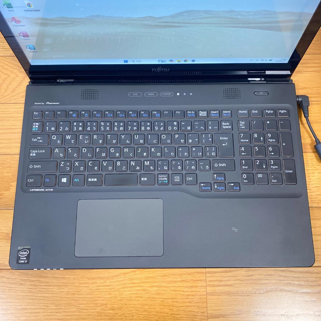 オフィス2021✨4コアi7 メモリ16 SSD480 富士通ノートパソコン