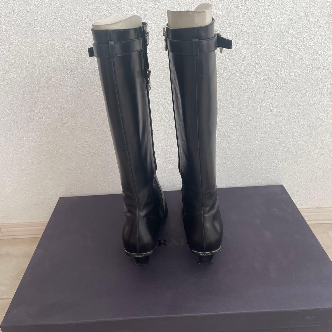 PRADA ロングブーツ　黒　37.5