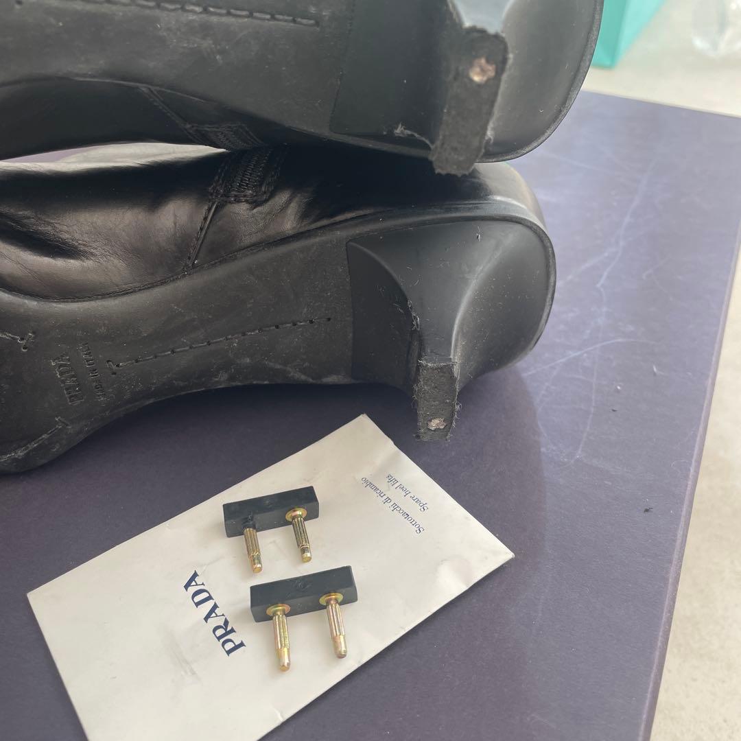 PRADA ロングブーツ　黒　37.5