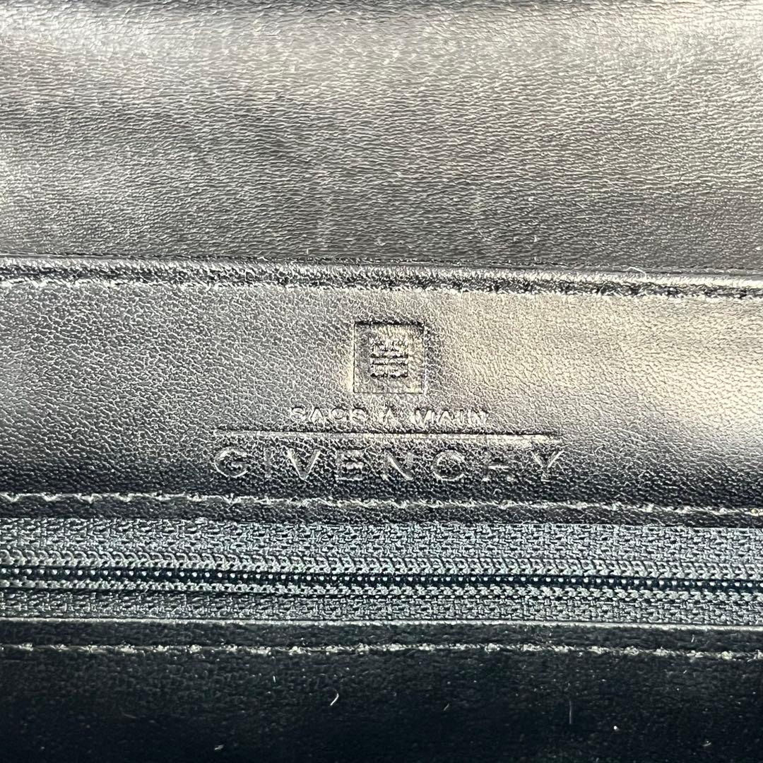 【美品】GIVENCHY フォーマルバッグ 4Gロゴ 冠婚葬祭 レザー ブラック