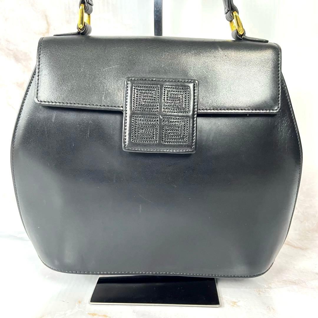 【美品】GIVENCHY フォーマルバッグ 4Gロゴ 冠婚葬祭 レザー ブラック