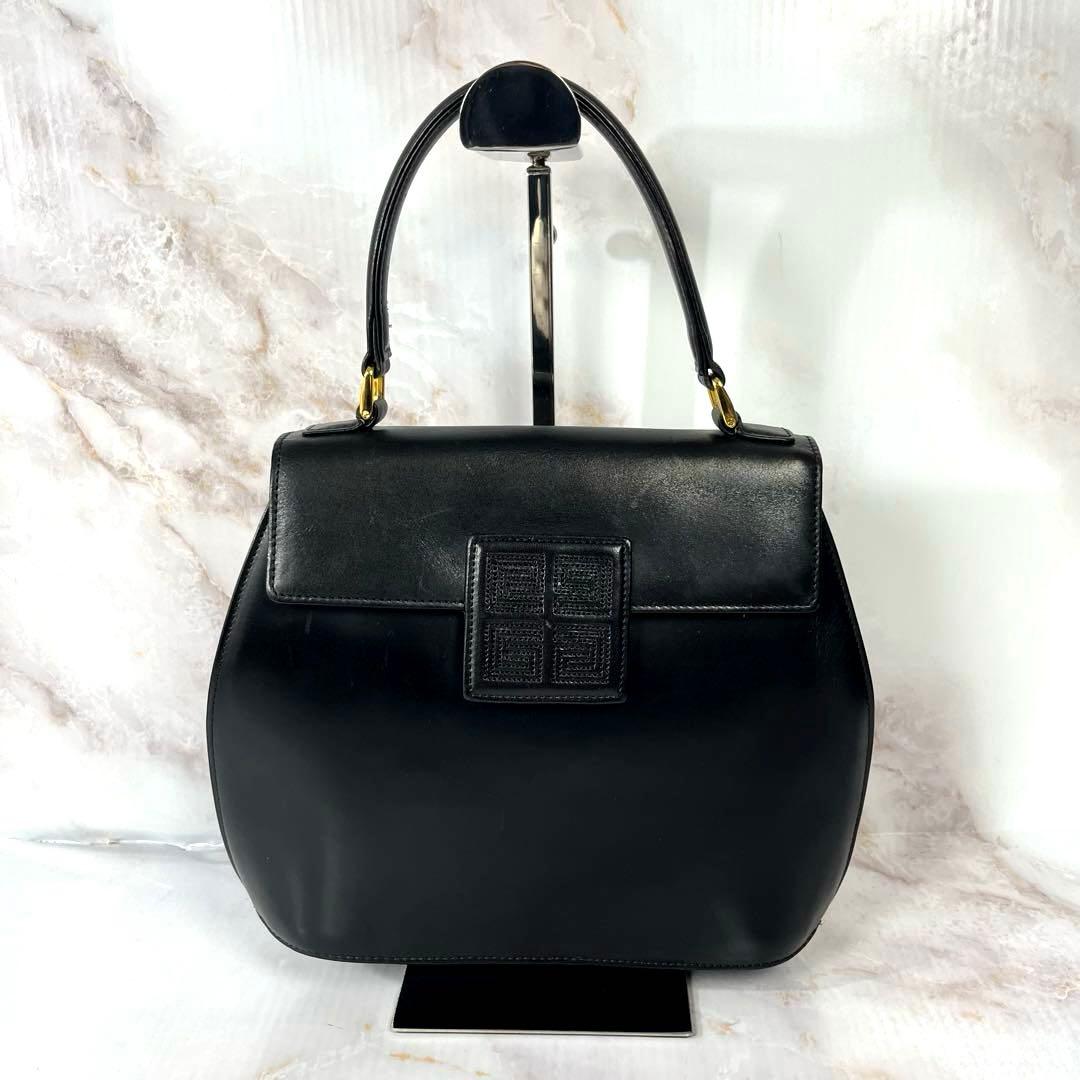 【美品】GIVENCHY フォーマルバッグ 4Gロゴ 冠婚葬祭 レザー ブラック