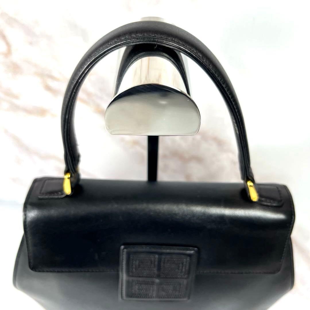 【美品】GIVENCHY フォーマルバッグ 4Gロゴ 冠婚葬祭 レザー ブラック