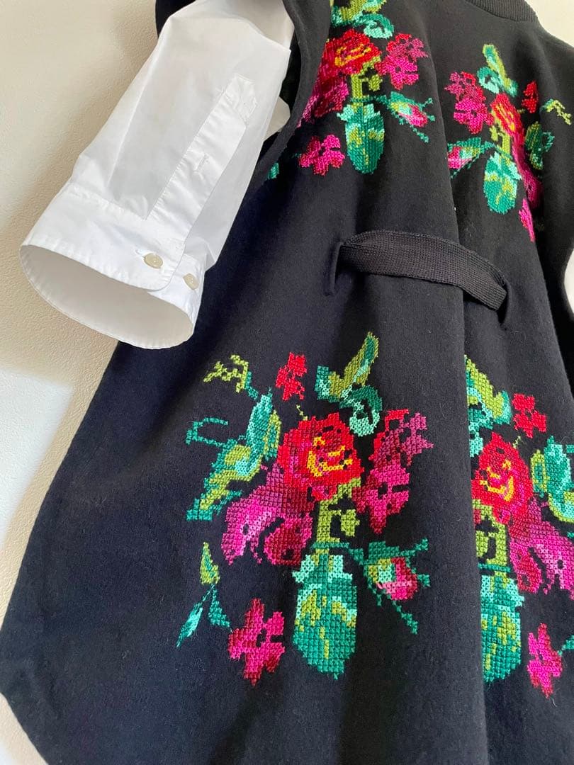 【3.1フィリップリム】クロスステッチフローラルウールプルオーバー