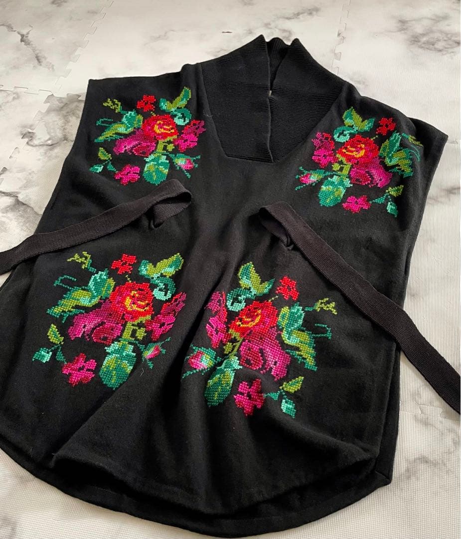 【3.1フィリップリム】クロスステッチフローラルウールプルオーバー