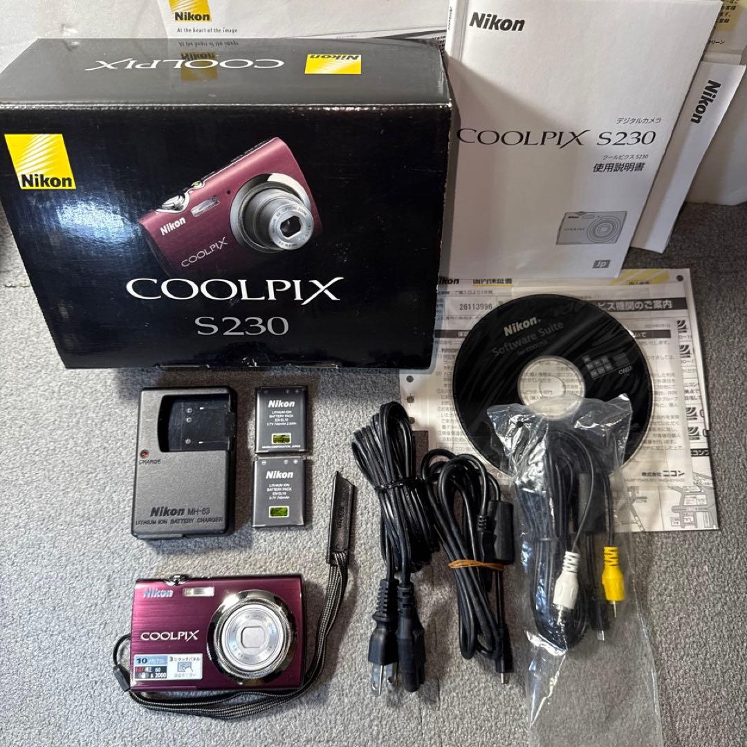 美品 Nikon coolpix S230 バッテリーx2個付き
