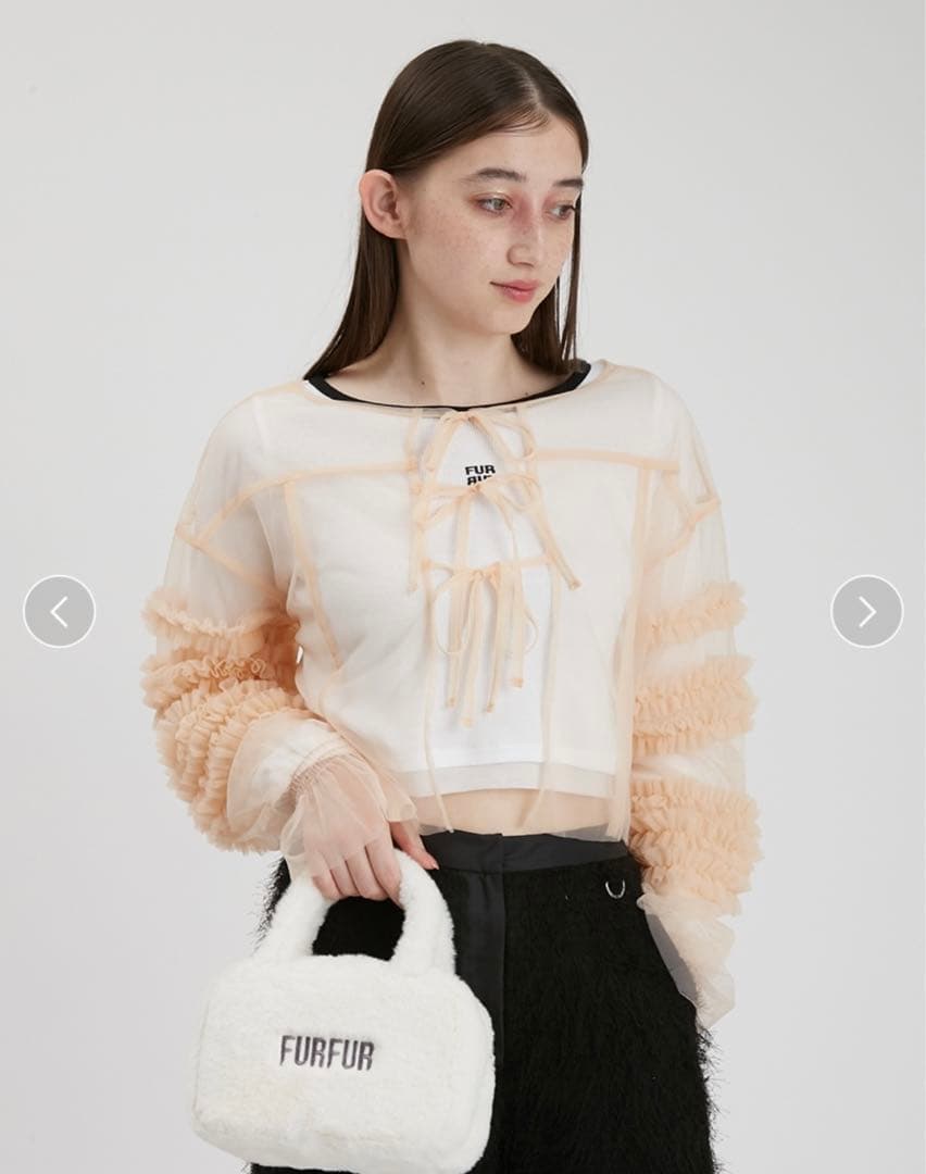 FURFUR エコファースクエアボストンバッグ IVR