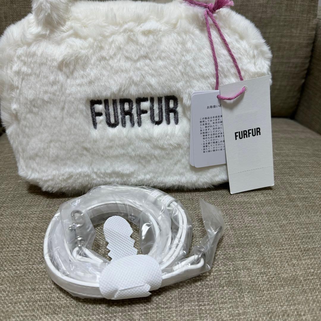 FURFUR エコファースクエアボストンバッグ IVR